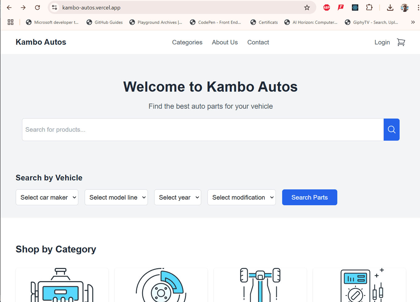 BytebaseTech Kambo Autos - Web Design Project