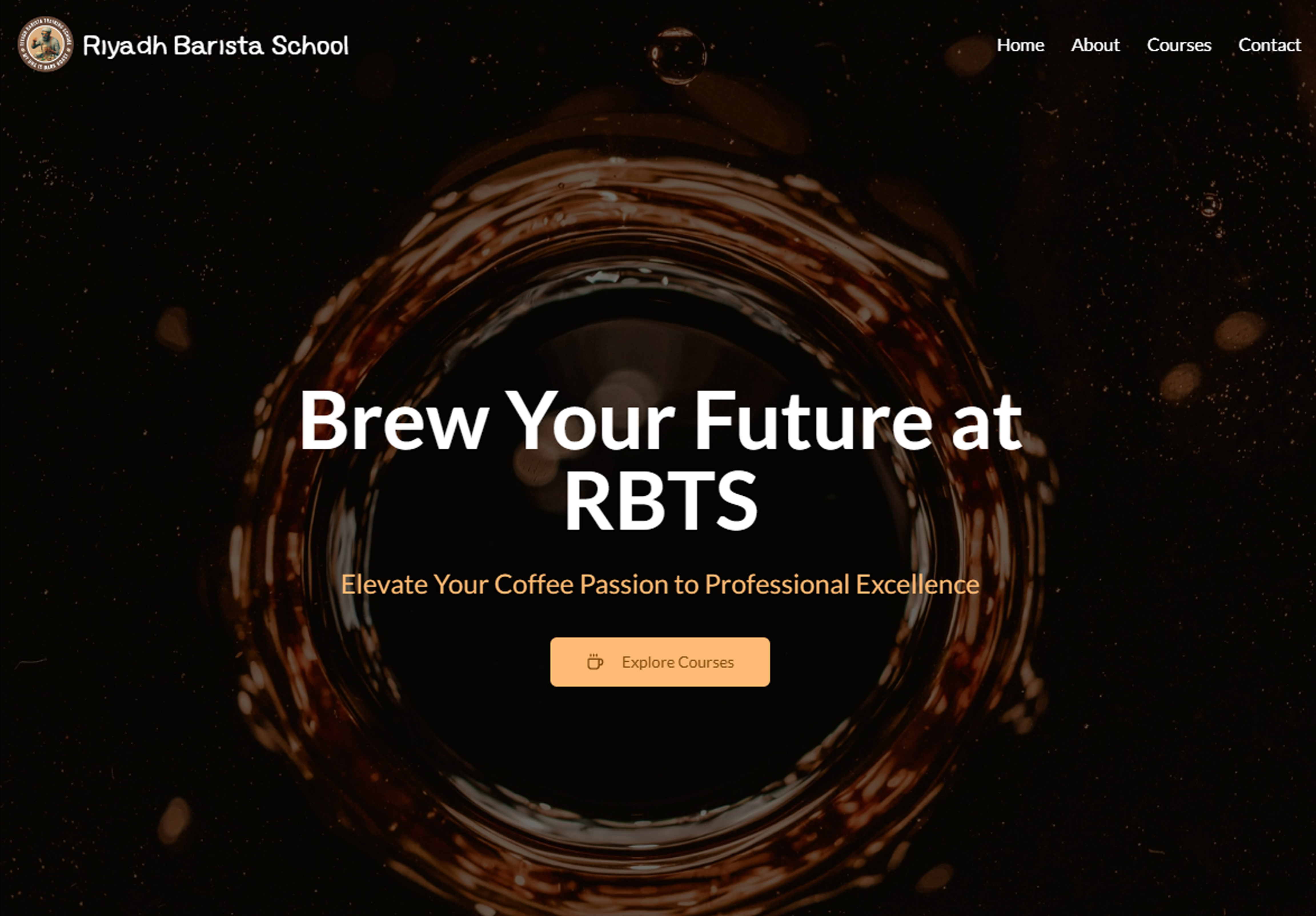 Riyadh Barista Training School website screenshot