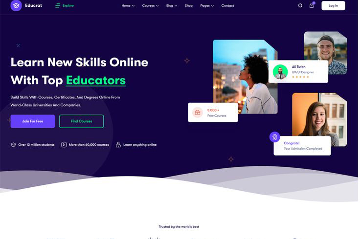 Online Learning App Dashboard